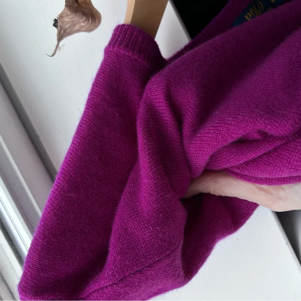 Polo Ralph Lauren men’s cashmere purple/pink sweater